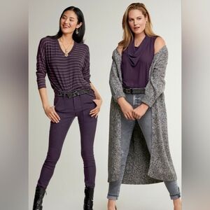 CABI 3998 Serenity TEE Purple and Gray